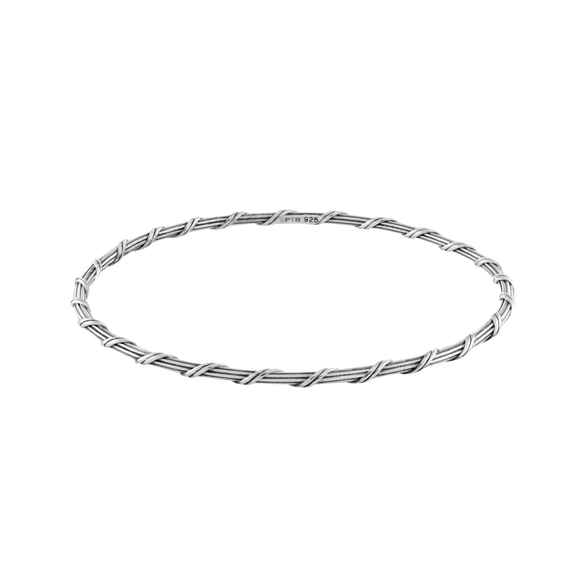 Signature Romance Bangle in sterling silver 2 mm