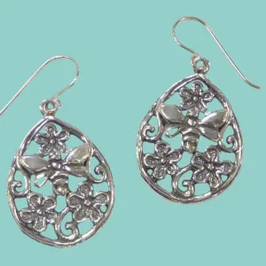 Silver Earrings , Dangle designer earrings nature inspired earrings for woman, silber ohringe