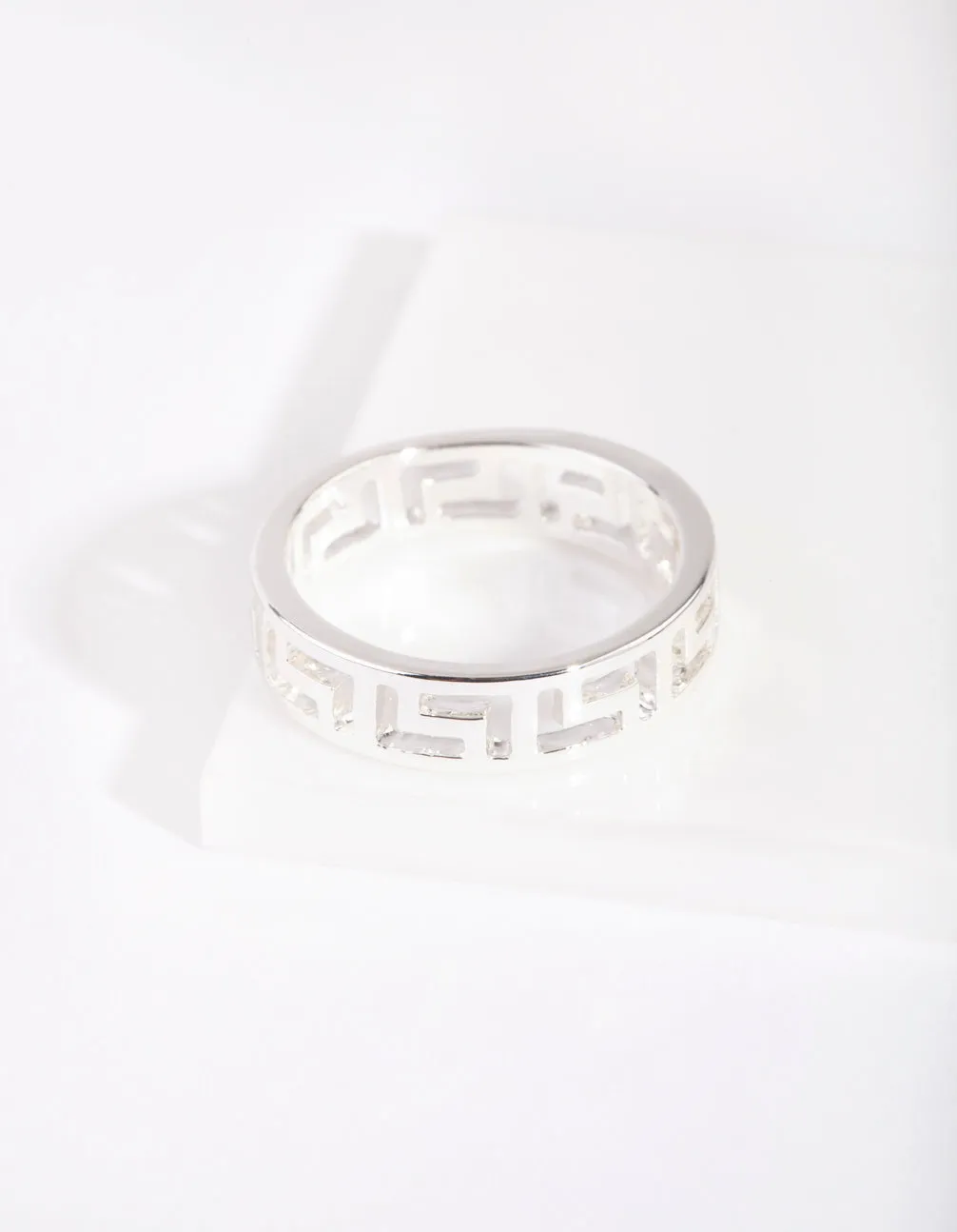 Silver Geometric Ring