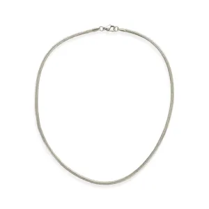 Silver Herringbone Necklace