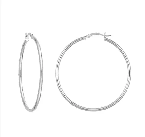 Silver Hoops