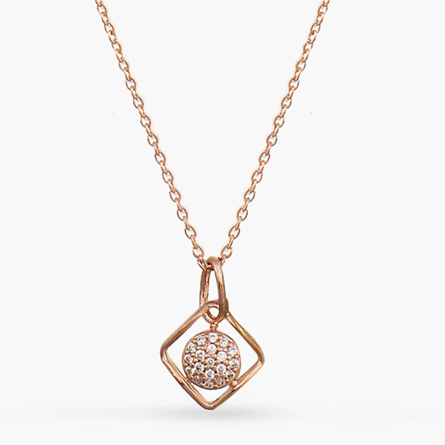 Single CZ Delicate Charm Silver Pendant Necklace