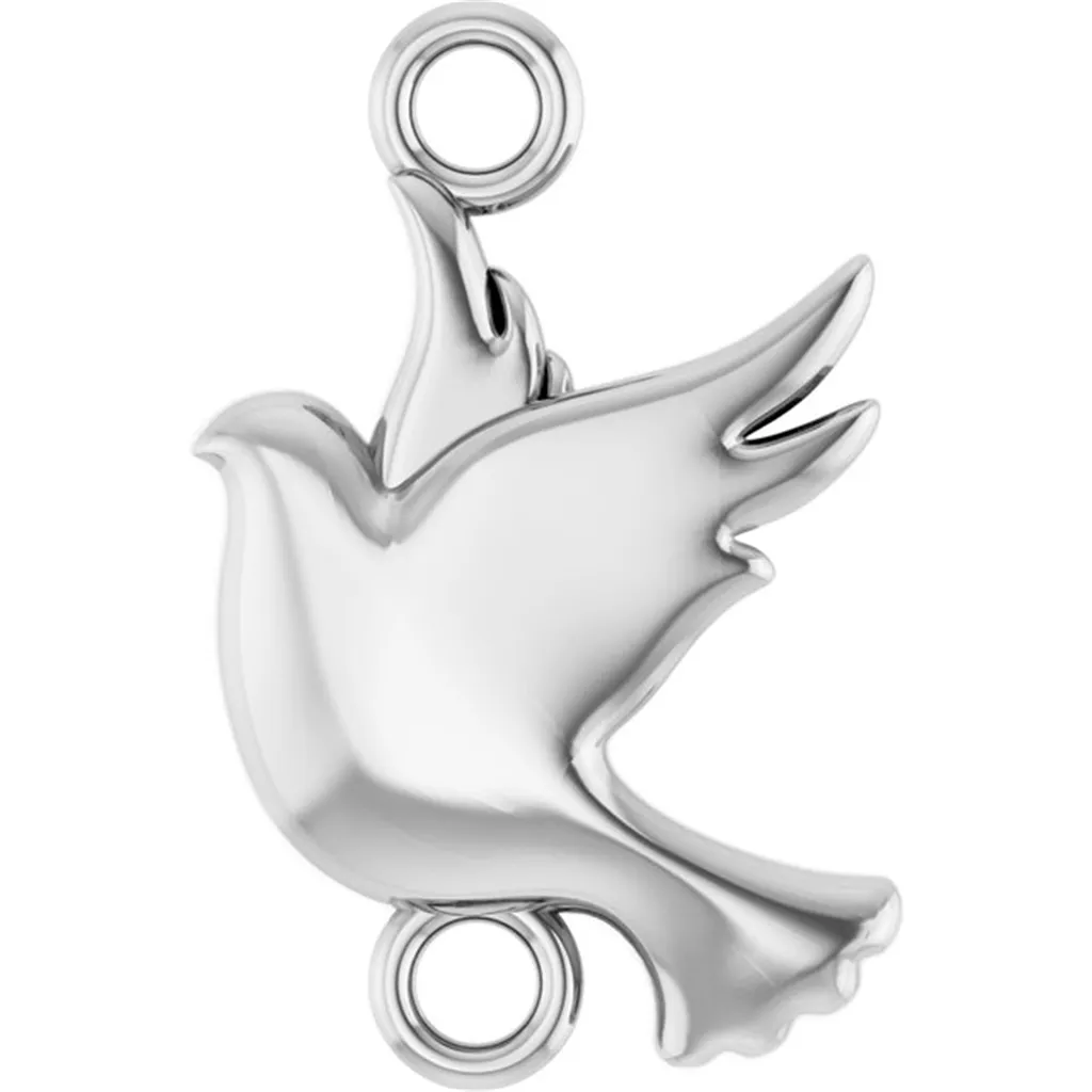 Sterling Silver Dove Link Charm by Stuller