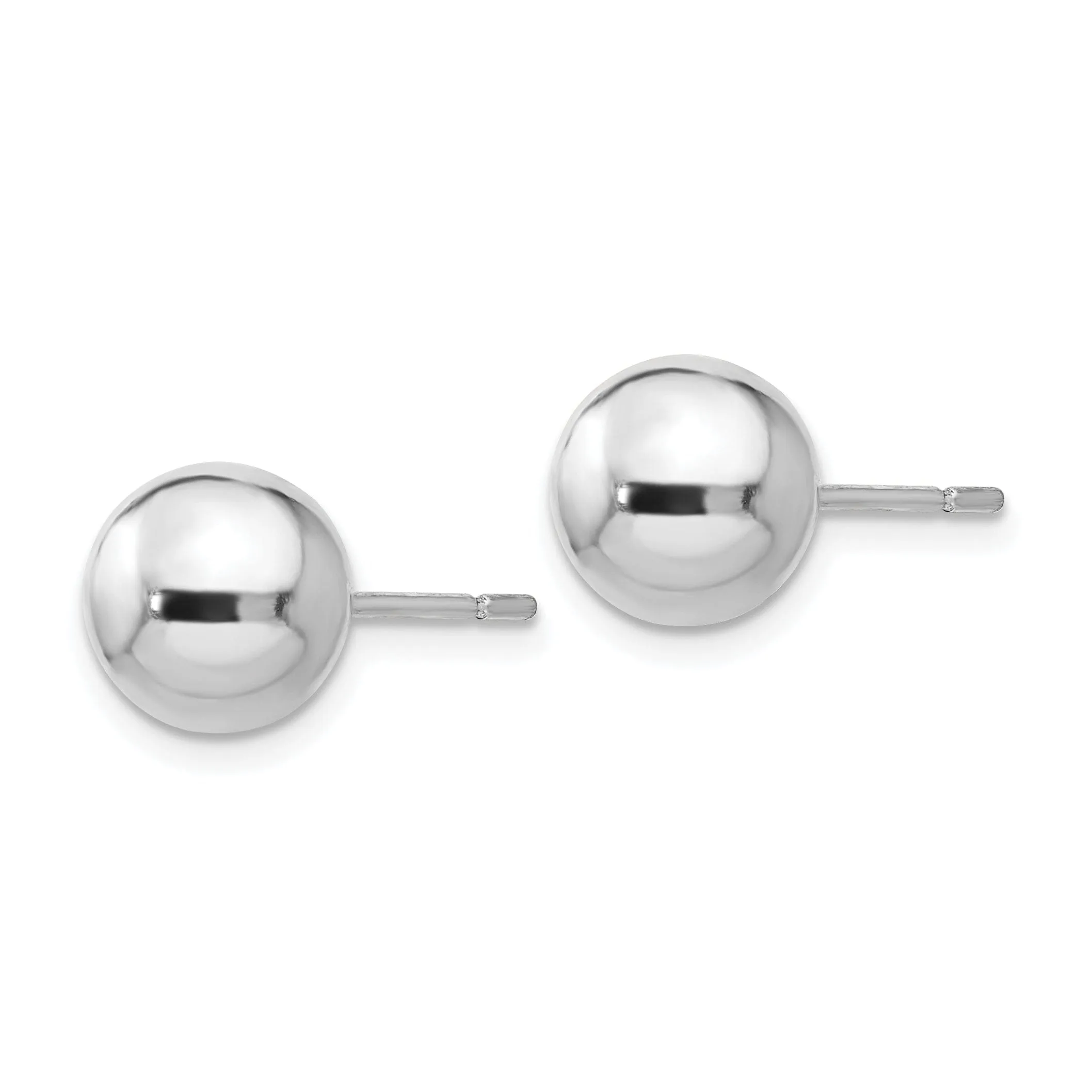 Sterling Silver Polished Ball Post Earrings