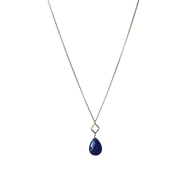 Susie Teardrop Stone Long Necklace