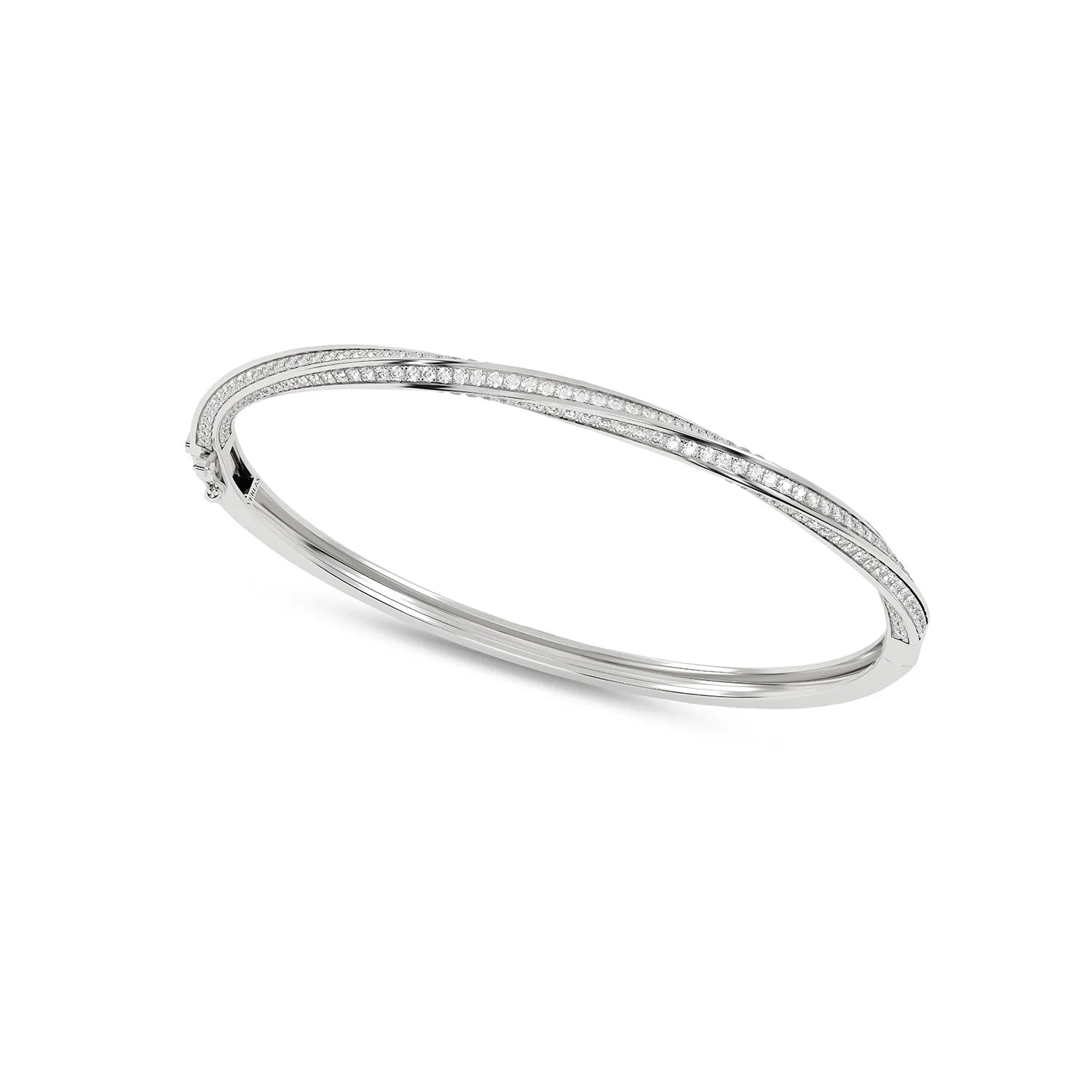 Swirl Diamond Bangle