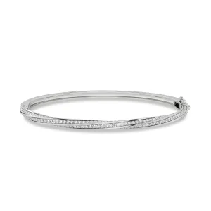 Swirl Diamond Bangle