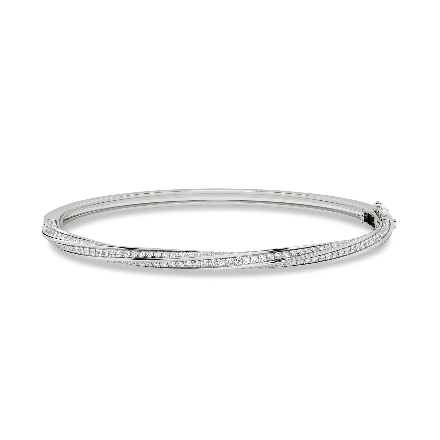 Swirl Diamond Bangle