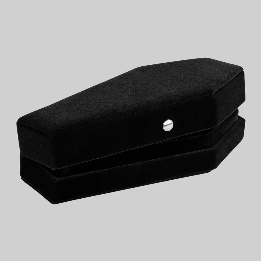 The Black Velvet Coffin Ring Case