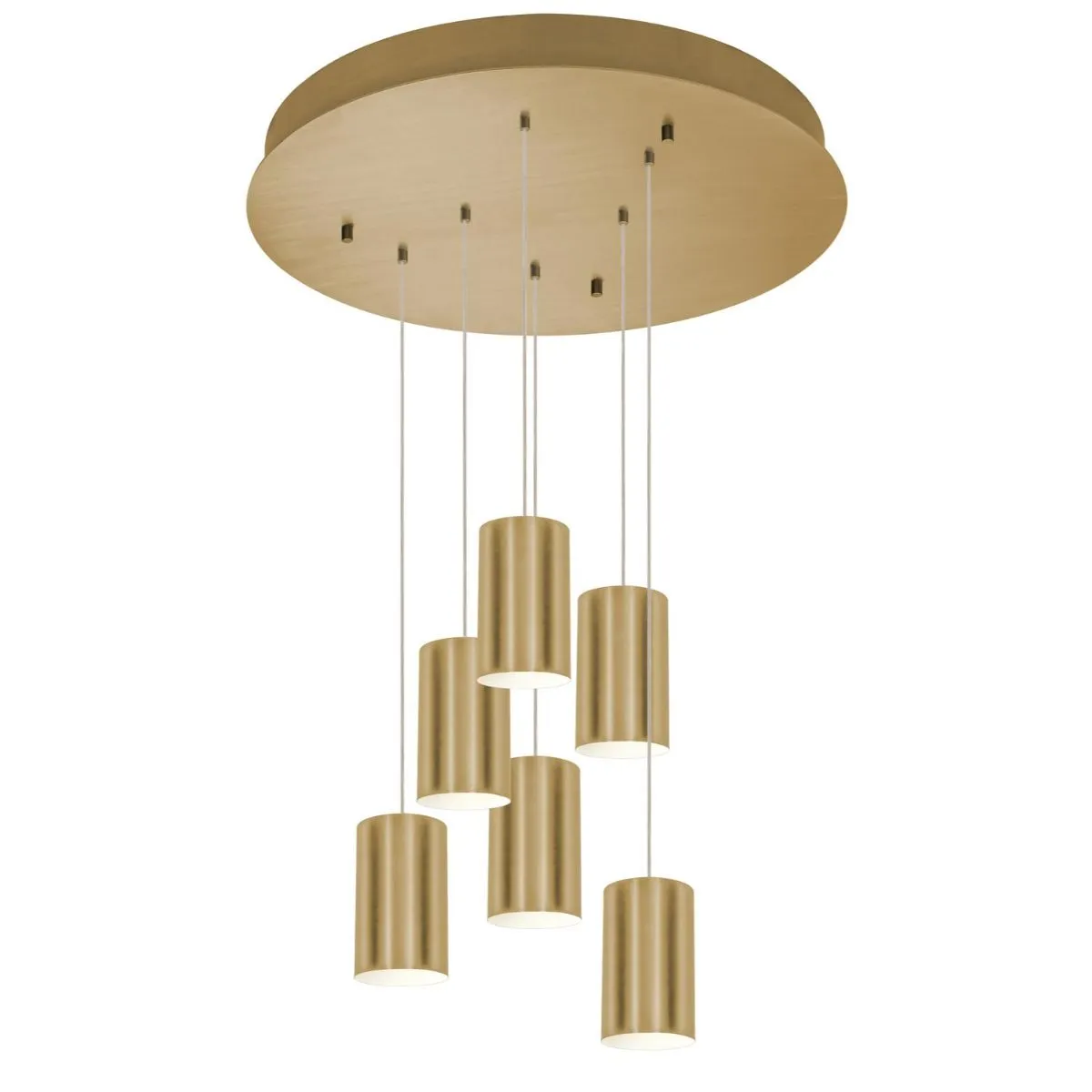 Tyke 24 in. 6 Lights Pendant Light Satin Brass Finish