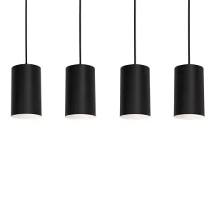 Tyke 36 in. 4 Lights Pendant Light Black Finish