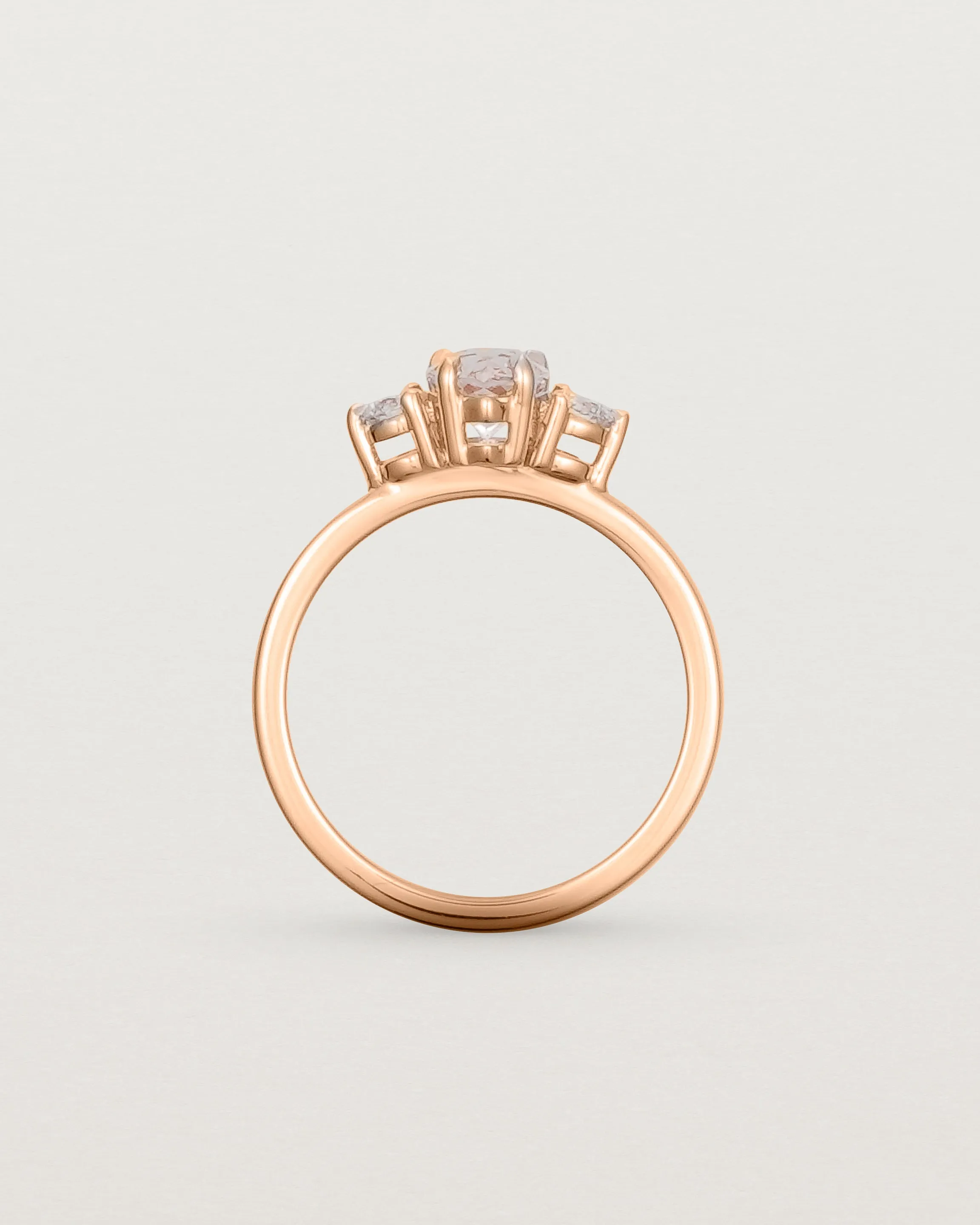 Una Pear Trio Ring | Morganite & Diamonds