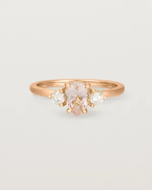 Una Pear Trio Ring | Morganite & Diamonds