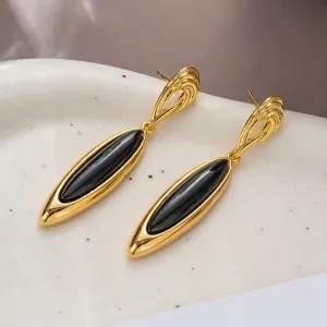 VAIGE Elegant Black Vintage Dangle Drop Earrings