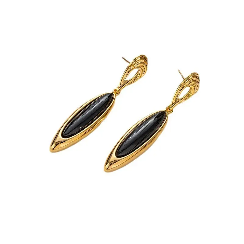 VAIGE Elegant Black Vintage Dangle Drop Earrings