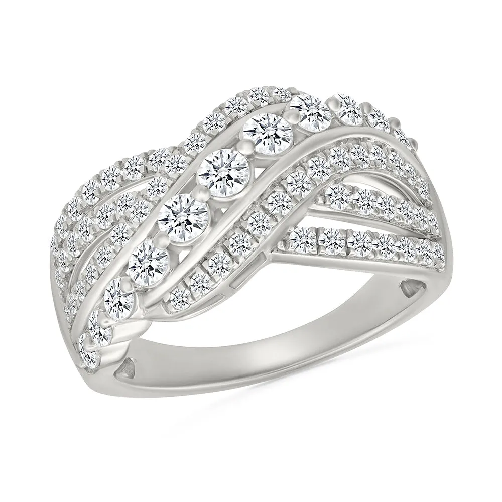 Versatile Cross line  Big Bold Ring